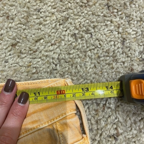 Mother Women’s The Tripper Straight Jeans Peach Size 24 Cropped High Rise - Picture 10 of 11